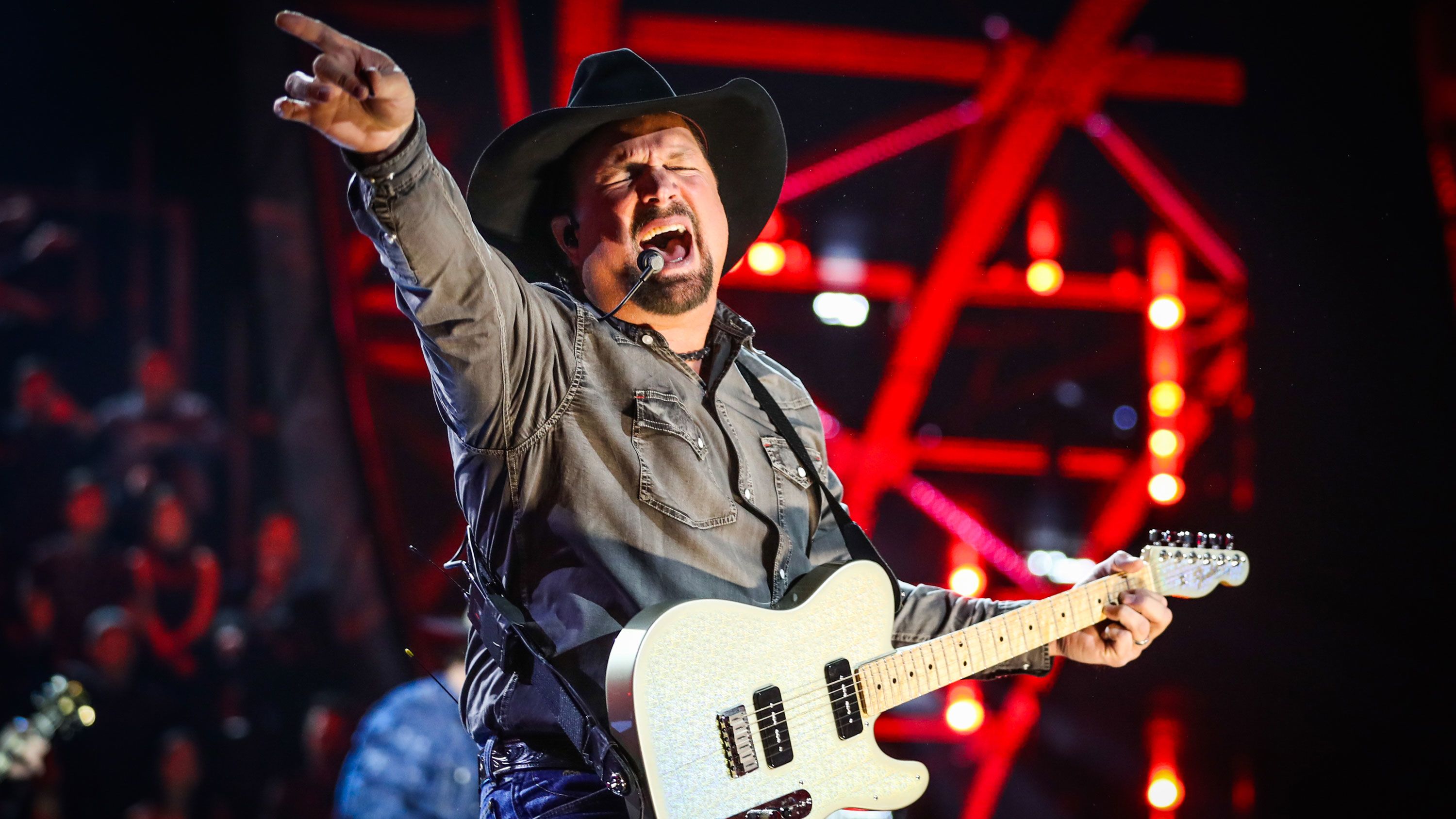 Garth Brooks performing live on stage